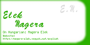 elek magera business card